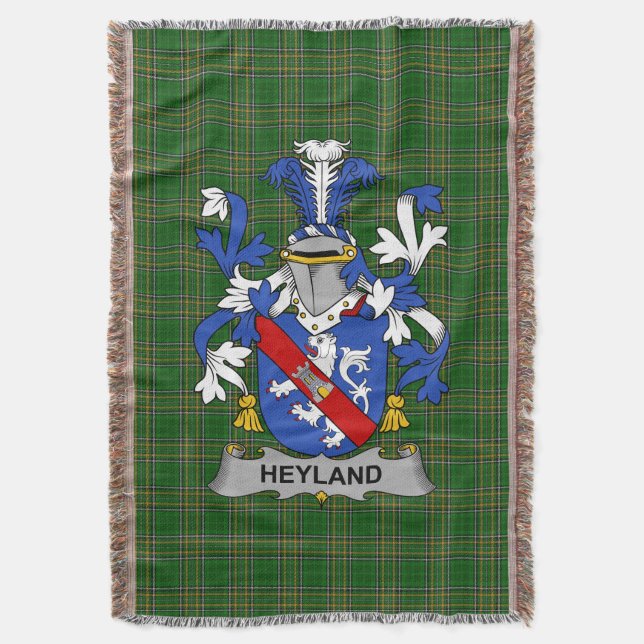 Cobertor Irish Heyland Casaco do Serviço Familiar de Armas  (Frente Vertical)