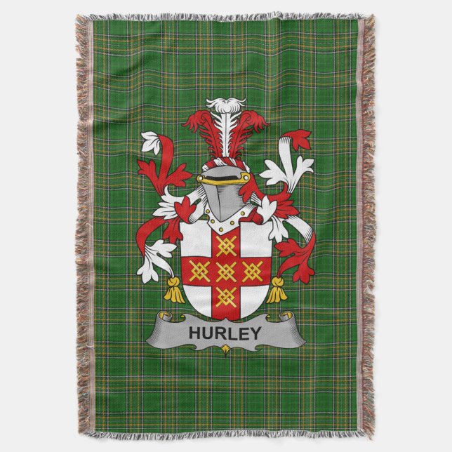Cobertor Irish Hurley ou O_Hurley Casaco de Armas Familiare (Frente Vertical)