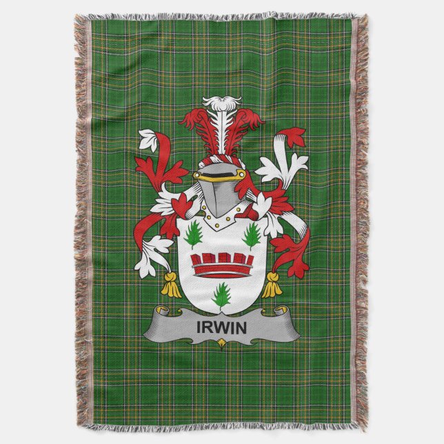 Cobertor Irish Irwin Casaco do Armamento Family Crest Irlan (Frente Vertical)