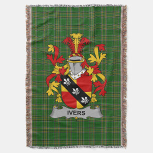 Cobertor Irish Ivers Casaco do Serviço Familiar de Armas Ir