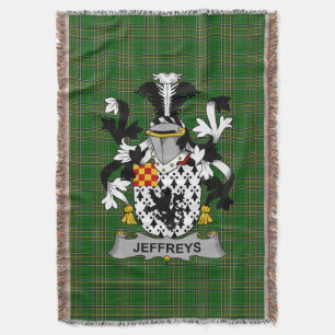Cobertor Irish Jeffreys Casaco do Serviço Familiar de Armas