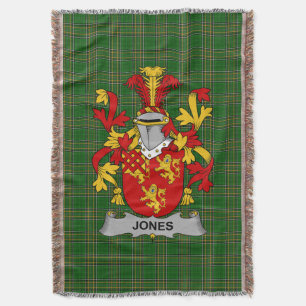 Cobertor Irish Jones Casaco do Serviço Familiar de Armas Ir