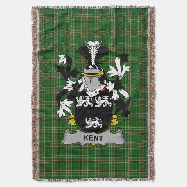 Cobertor Irish Kent Casaco of Arms Family Crest Irlanda (Frente Vertical)