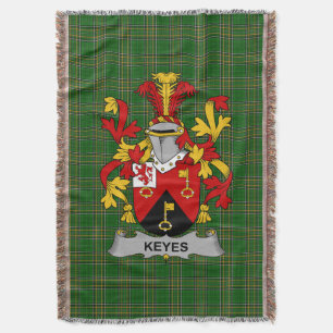 Cobertor Irish Keyes Casaco do Serviço Familiar de Armas Ir