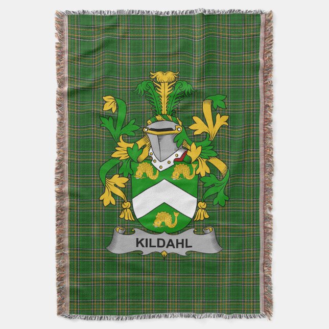 Cobertor Irish Kildahl Casaco de Arms Family Crest Irlanda (Frente Vertical)
