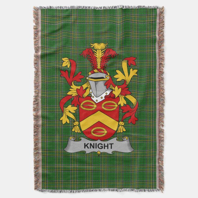 Cobertor Irish Knight Casaco de Armas Serviço Familiar Irla (Frente Vertical)