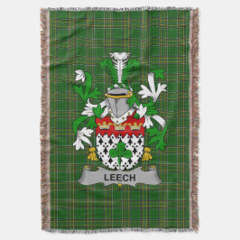Cobertor Irish Leech Casaco do Arms Family Crest Irlanda