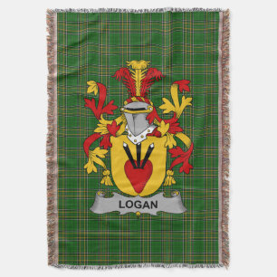 Cobertor Irish Logan Casaco do Serviço Familiar de Armas Ir