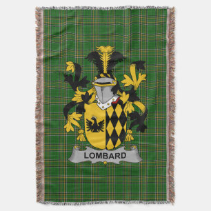 Cobertor Irish Lombard Casaco do Serviço Familiar de Armas 