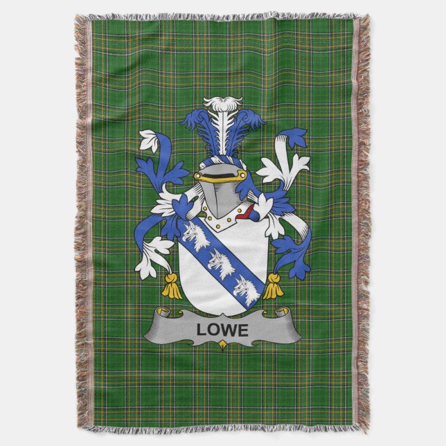 Cobertor Irish Lowe Casaco do Serviço Familiar de Armas Irl (Frente Vertical)