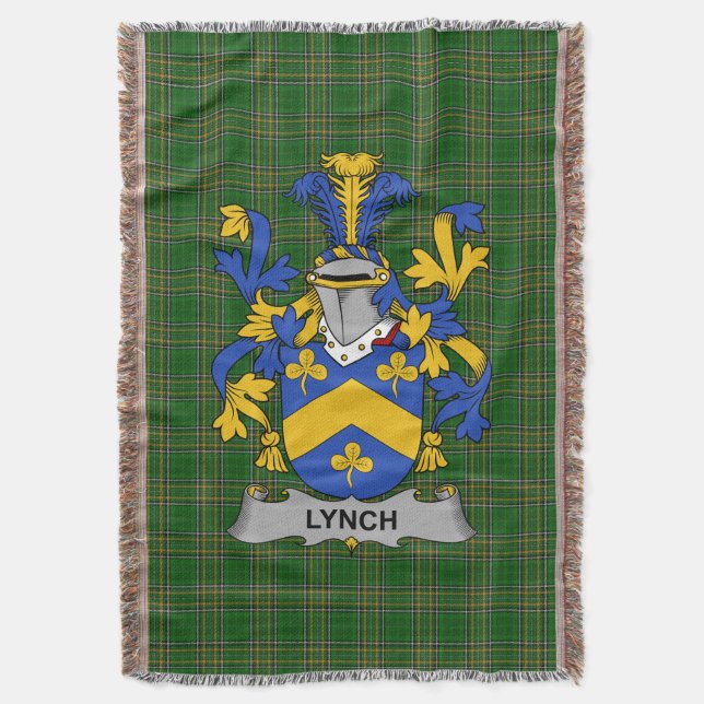 Cobertor Irish Lynch Casaco do Serviço Familiar de Armas Ir (Frente Vertical)