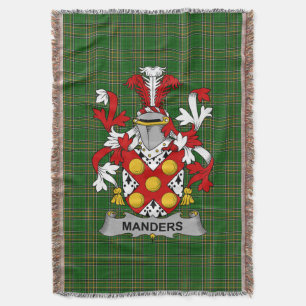 Cobertor Irish Manders Casaco do Serviço Familiar de Armas 