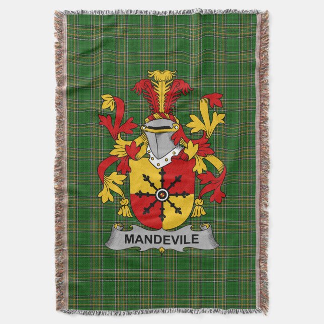 Cobertor Irish Mandevile Casaco do Serviço Familiar de Arma (Frente Vertical)