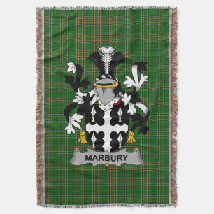 Cobertor Irish Marbury Casaco do Serviço Familiar de Armas 
