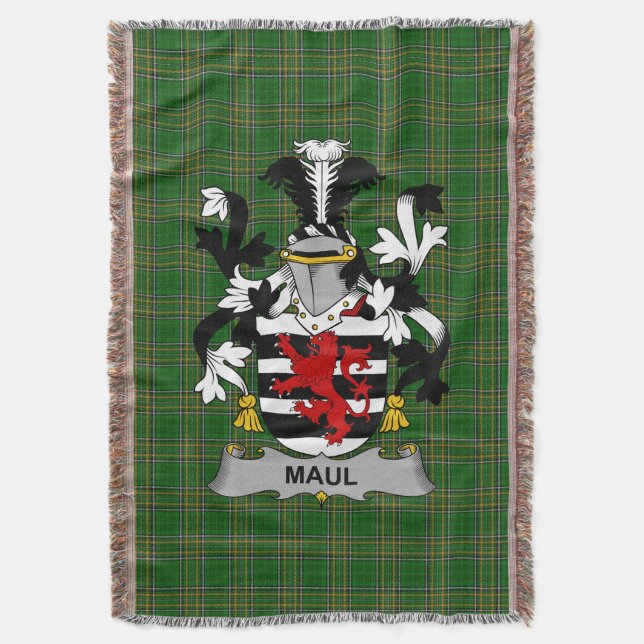 Cobertor Irish Maul ou Maule Casaco da Guarda Familiar de A (Frente Vertical)