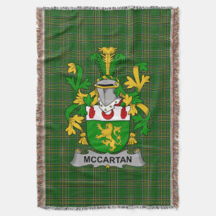 Cobertor Irish McCartan Casaco do Serviço Familiar de Armas