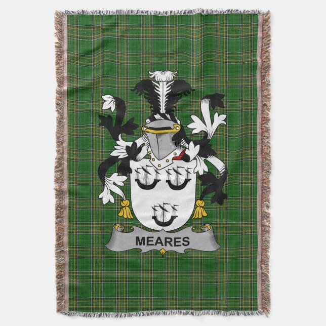 Cobertor Irish Meares Casaco do Serviço Familiar de Armas I (Frente Vertical)