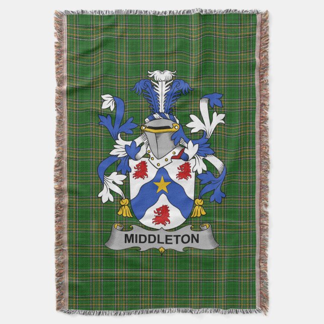 Cobertor Irish Middleton Casaco de Armamento Family Crest I (Frente Vertical)