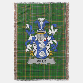 Cobertor Irish Mills Casaco de Armamento Family Crest Irlan