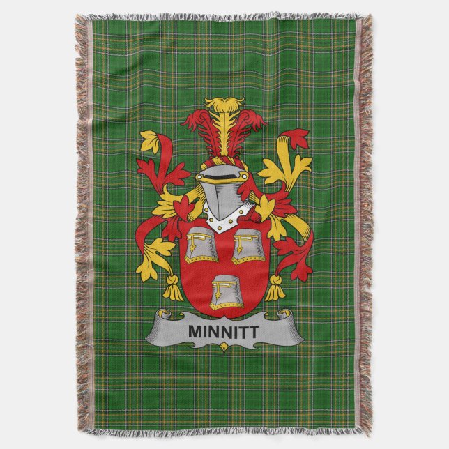 Cobertor Irish Minnitt Casaco do Armamento Family Crest Irl (Frente Vertical)