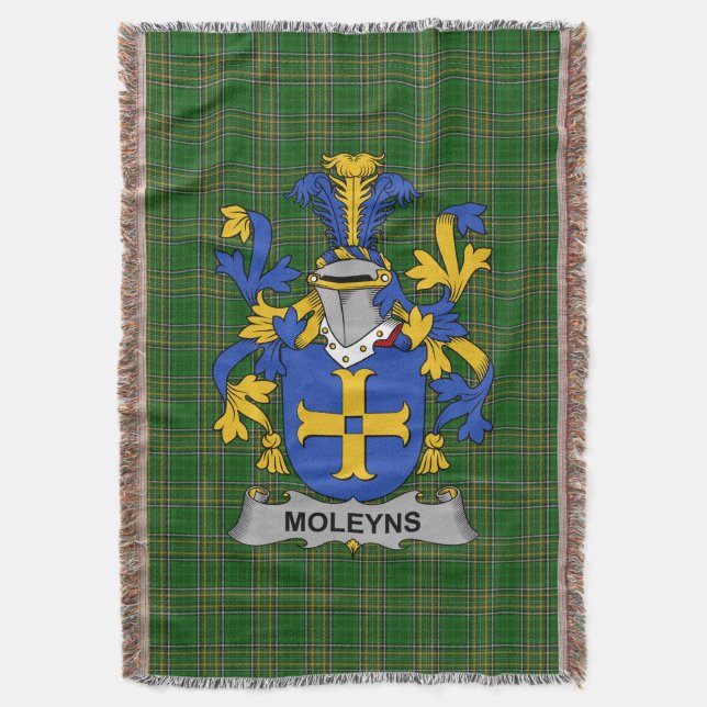 Cobertor Irish Moleyof Arms Family Crest Irlanda (Frente Vertical)