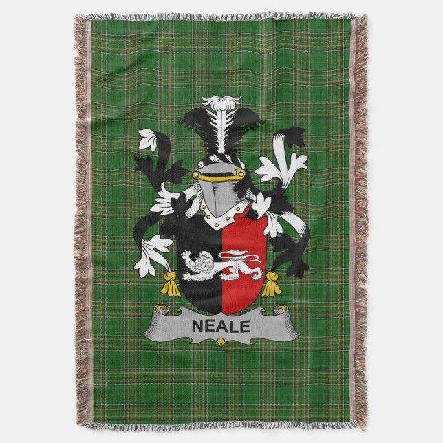 Cobertor Irish Neale Casaco do Serviço Familiar de Armas Ir (Frente Vertical)