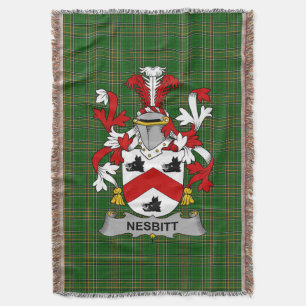 Cobertor Irish Nesbitt Casaco do Serviço Familiar de Armas 