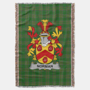 Cobertor Irish Norman Casaco do Serviço Familiar de Armas I