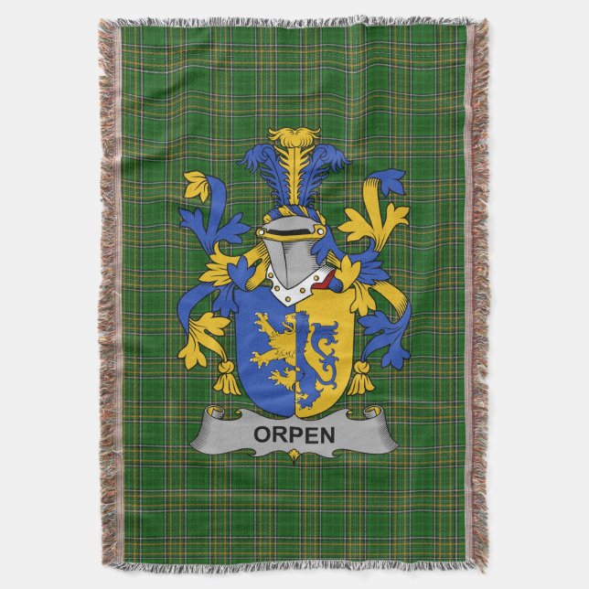 Cobertor Irish Orpen Casaco de Armamento Family Crest Irlan (Frente Vertical)
