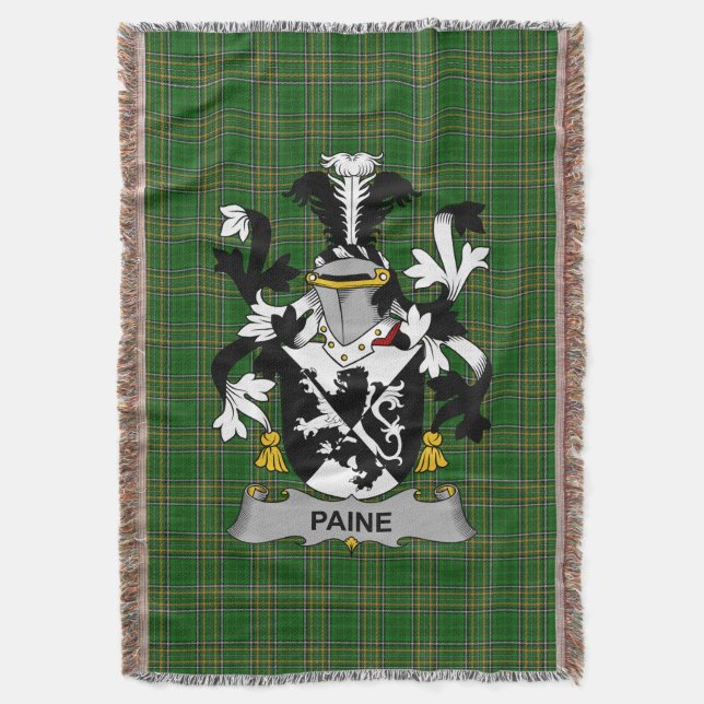 Cobertor Irish Paine Casaco do Serviço Familiar de Armas Ir (Frente Vertical)