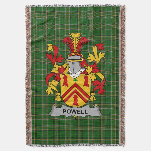 Cobertor Irish Powell Casaco do Armamentos Family Crest Irl (Frente Vertical)