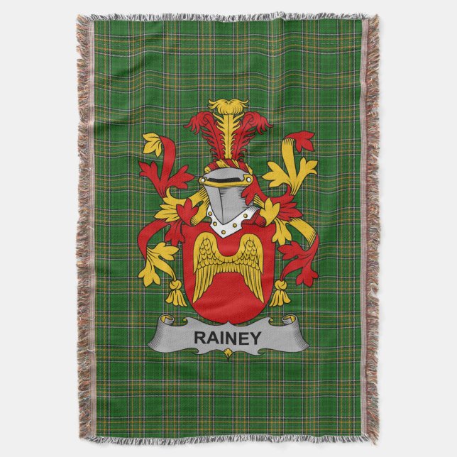 Cobertor Irish Rainey Casaco do Serviço Familiar de Armas I (Frente Vertical)