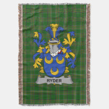 Irish Ryder Casaco de Armamento Family Crest Irlan