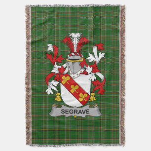 Cobertor Irish Segrave Casaco do Serviço Familiar de Armas 