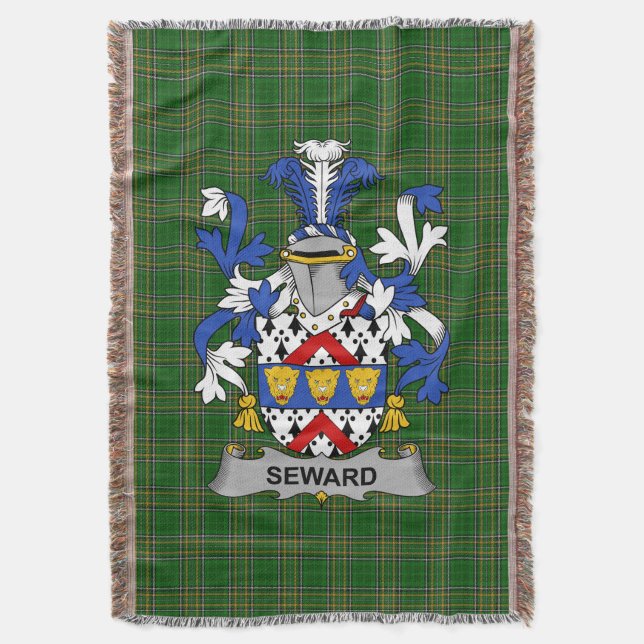 Cobertor Irish Seward Casaco of Arms Family Crest Irlanda (Frente Vertical)