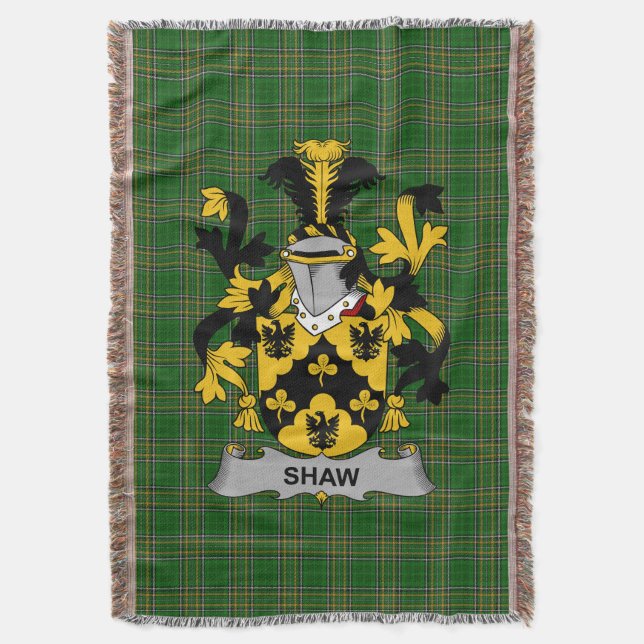 Cobertor Irish Shaw Casaco do Serviço Familiar de Armas Irl (Frente Vertical)