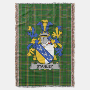 Cobertor Irish Stanley Casaco do Serviço Familiar de Armas 