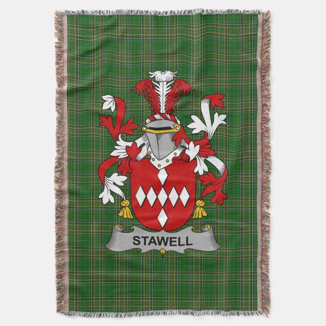 Cobertor Irish Stawell Casaco do Serviço Familiar de Armas  (Frente Vertical)
