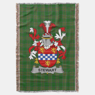 Cobertor Irish Stewart Casaco do Serviço Familiar de Armas 