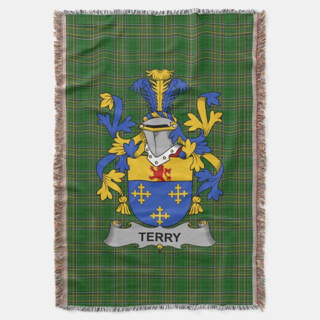 Cobertor Irish Terry Casaco do Serviço Familiar de Armas Ir (Frente Vertical)