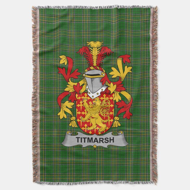 Cobertor Irish Titmarsh Casaco do Serviço Familiar de Armas (Frente Vertical)