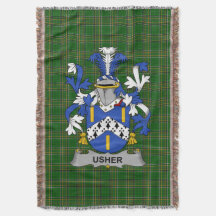 Irish Usher Casaco de Armamento Family Crest Irlan