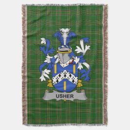 Cobertor Irish Usher Casaco de Armamento Family Crest Irlan