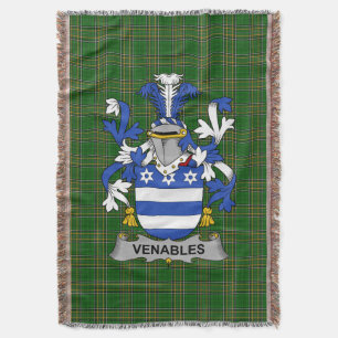 Cobertor Irish Venable Casaco do Serviço Familiar de Armas