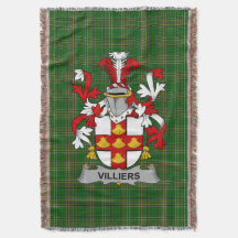 Irish Villiers Casaco do Serviço Familiar de Armas