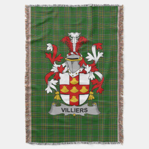 Cobertor Irish Villiers Casaco do Serviço Familiar de Armas