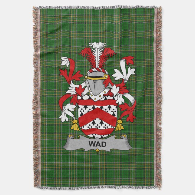 Cobertor Irish Wad Casaco do Serviço Familiar de Armas Irla (Frente Vertical)