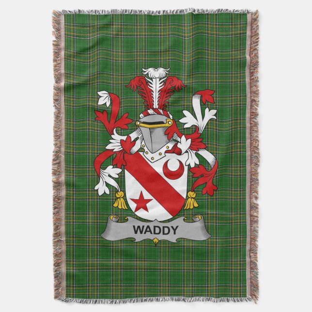 Cobertor Irish Waddy Casaco do Serviço Familiar de Armas Ir (Frente Vertical)
