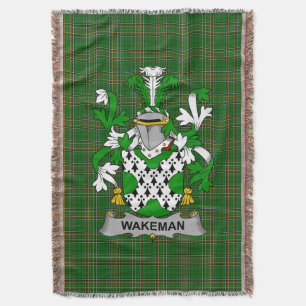 Cobertor Irish Wakeman Casaco do Serviço Familiar de Armas 