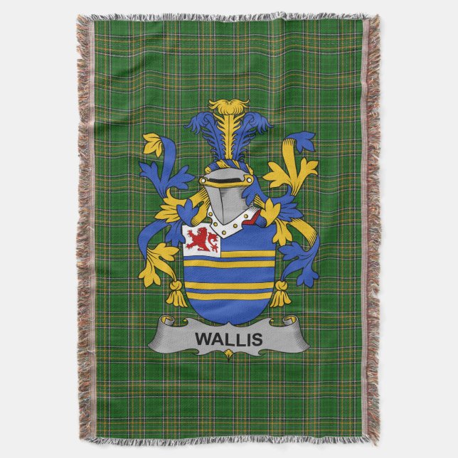 Cobertor Irish Wallis Casaco do Serviço Familiar de Armas I (Frente Vertical)